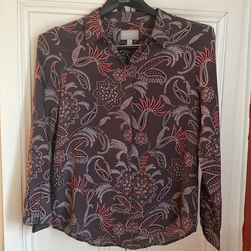 Pure collection button up blouse